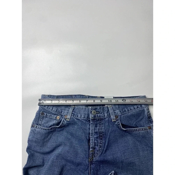 Lucky Brand Jeans Womens Size 6 Dungarees Flared Medium Wash Made In USA - Picture 6 of 9